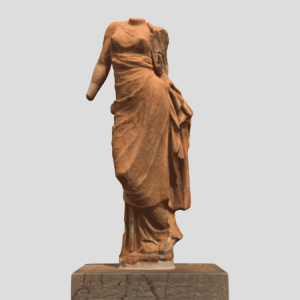 Headless female form marble figurine